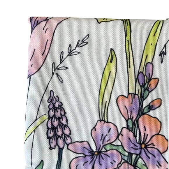 The Farmhouse Spring Floral Bunnies Easter Tablecloth 60x120 Pop of Color New - Picture 3 of 10